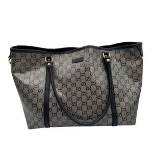 Gucci Black and Gray Signature Tote | Good Condition